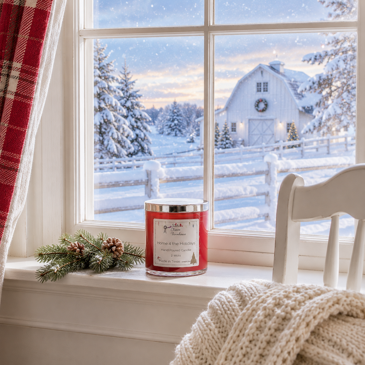 Home 4 the Holidays Candle, 2 Wick