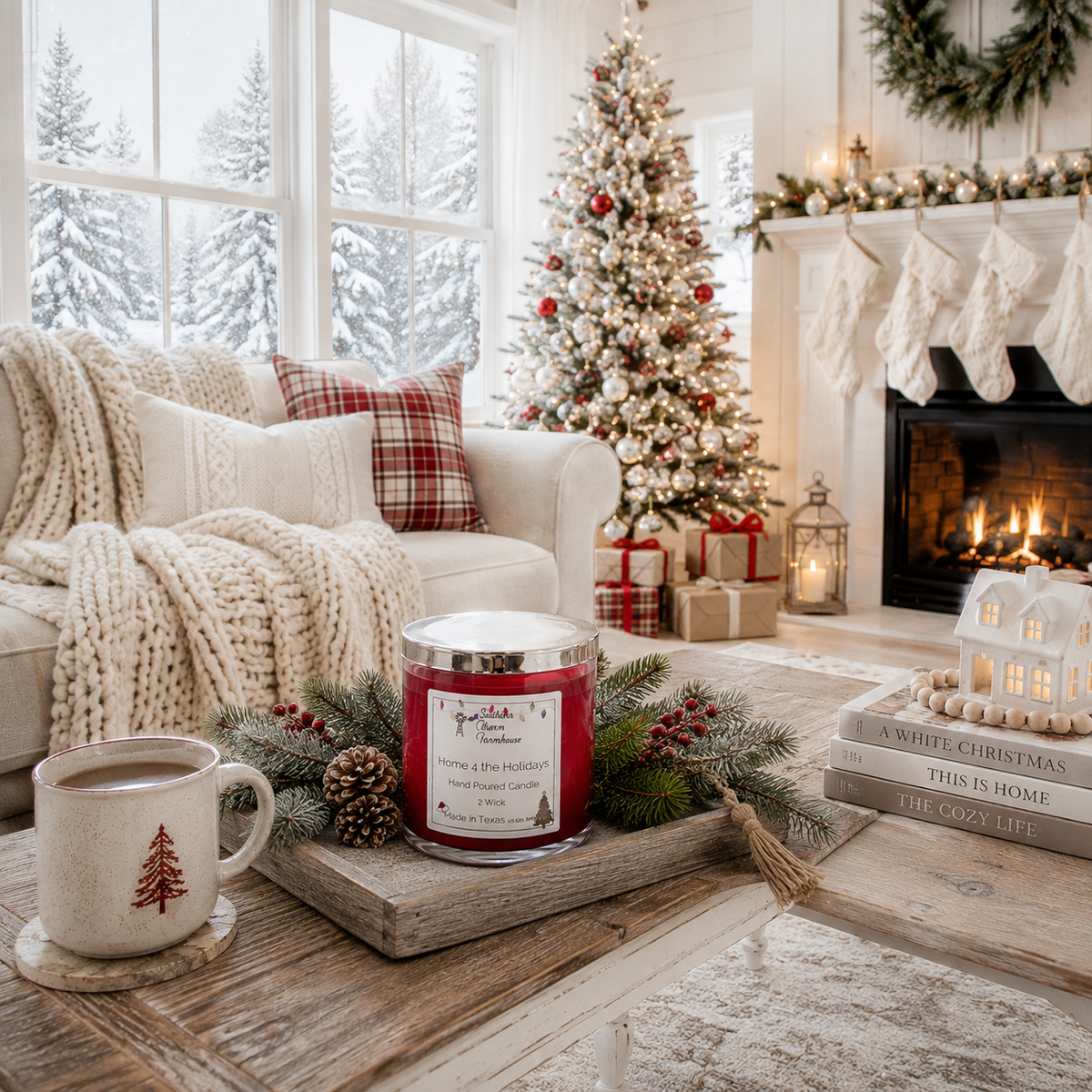 Home 4 the Holidays Candle, 2 Wick