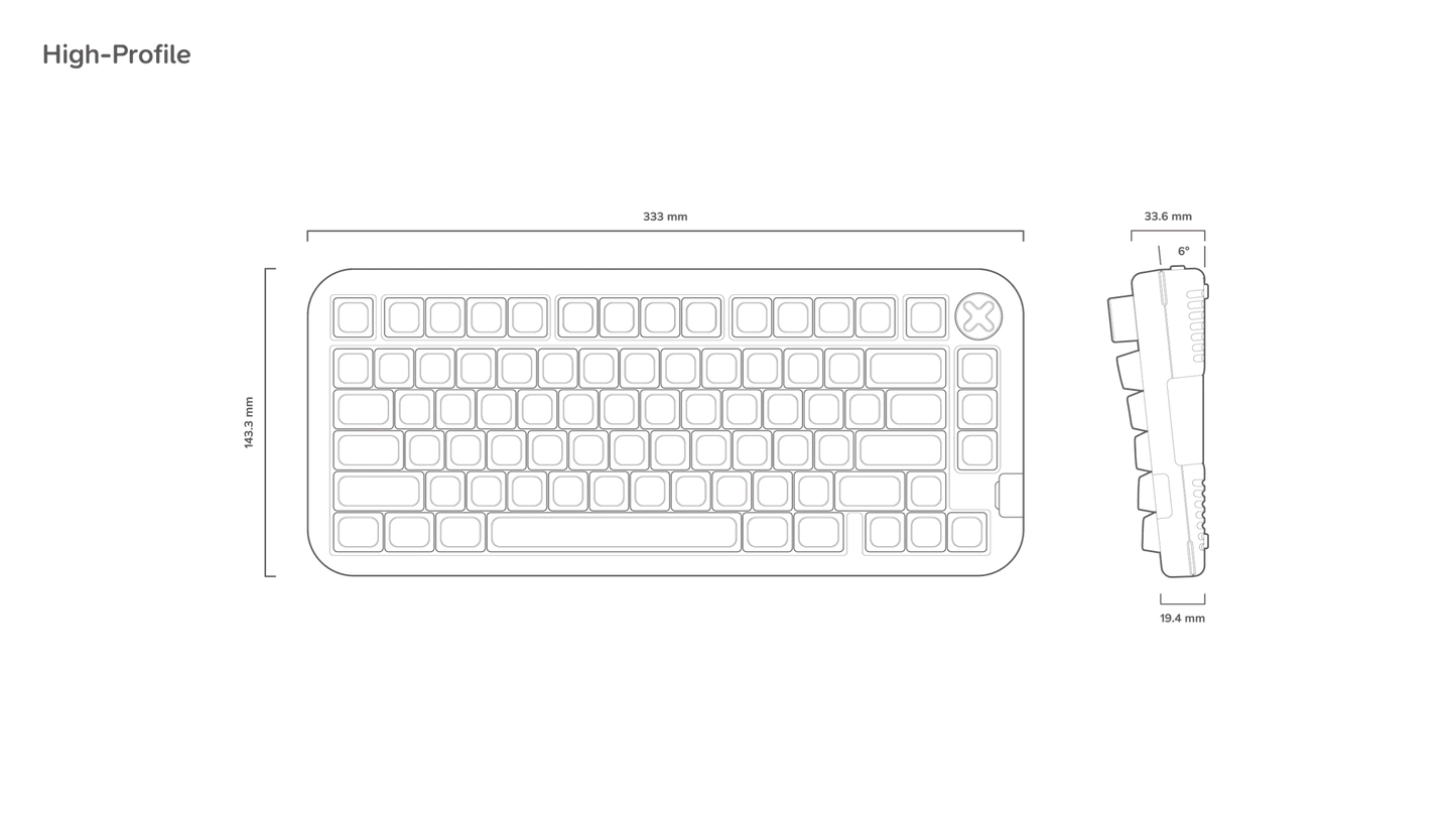 NuPhy Kick75 - Hybrid-Profile Custom Mechanical Keyboard