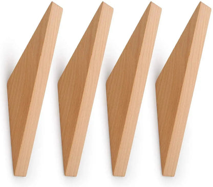 Modern Triangle Wood Hook - Walnut & Beech Wood