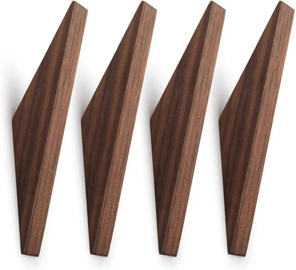 Modern Triangle Wood Hook - Walnut & Beech Wood