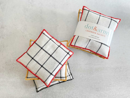 Windowpane Linen Lavender Sachets
