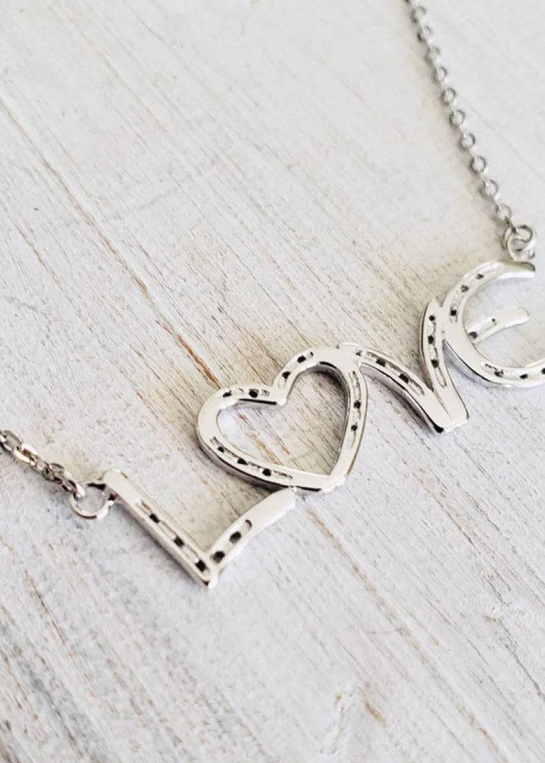 Saints and Saviors* Love In Horseshoes Silver Necklace
