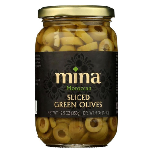 Mina - Moroccan Green Sliced Olives (12.5OZ)
