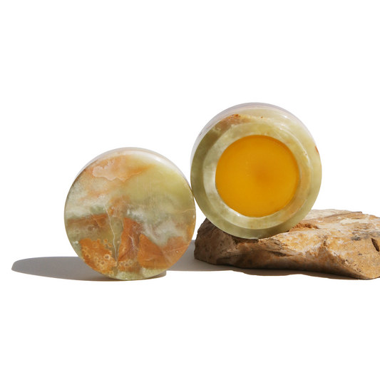 Pot of Gold Regenerative Face Balm in Keepsake Onyx Stone Jar