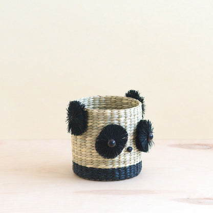 Panda 6" Seagrass Basket Planter - Animal Planter | LIKHÂ