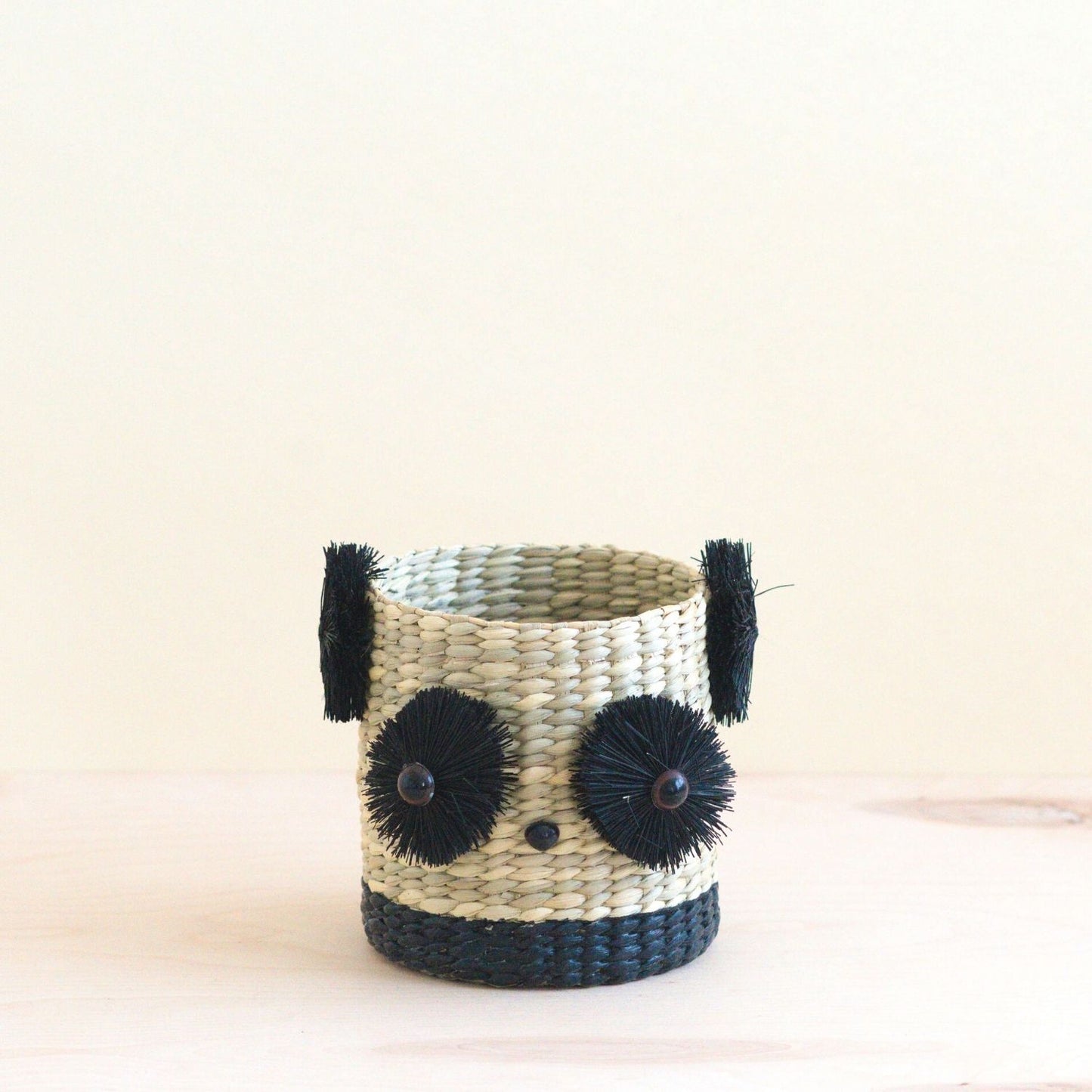 Panda 6" Seagrass Basket Planter - Animal Planter | LIKHÂ