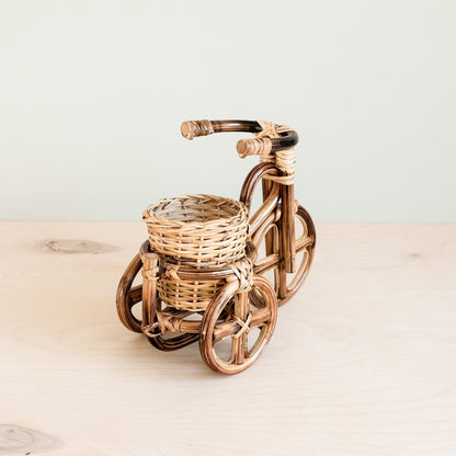 Bicycle Rattan Planter, large - Handmade Planters | LIKHÂ