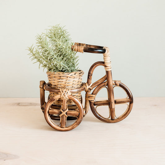 Bicycle Rattan Planter, large - Handmade Planters | LIKHÂ
