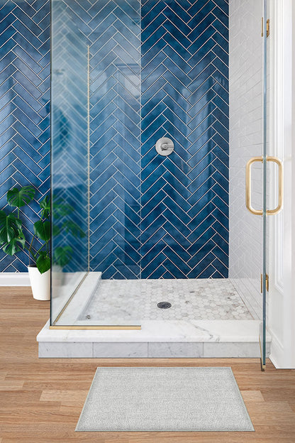 Solid Light Grey Bath Mat