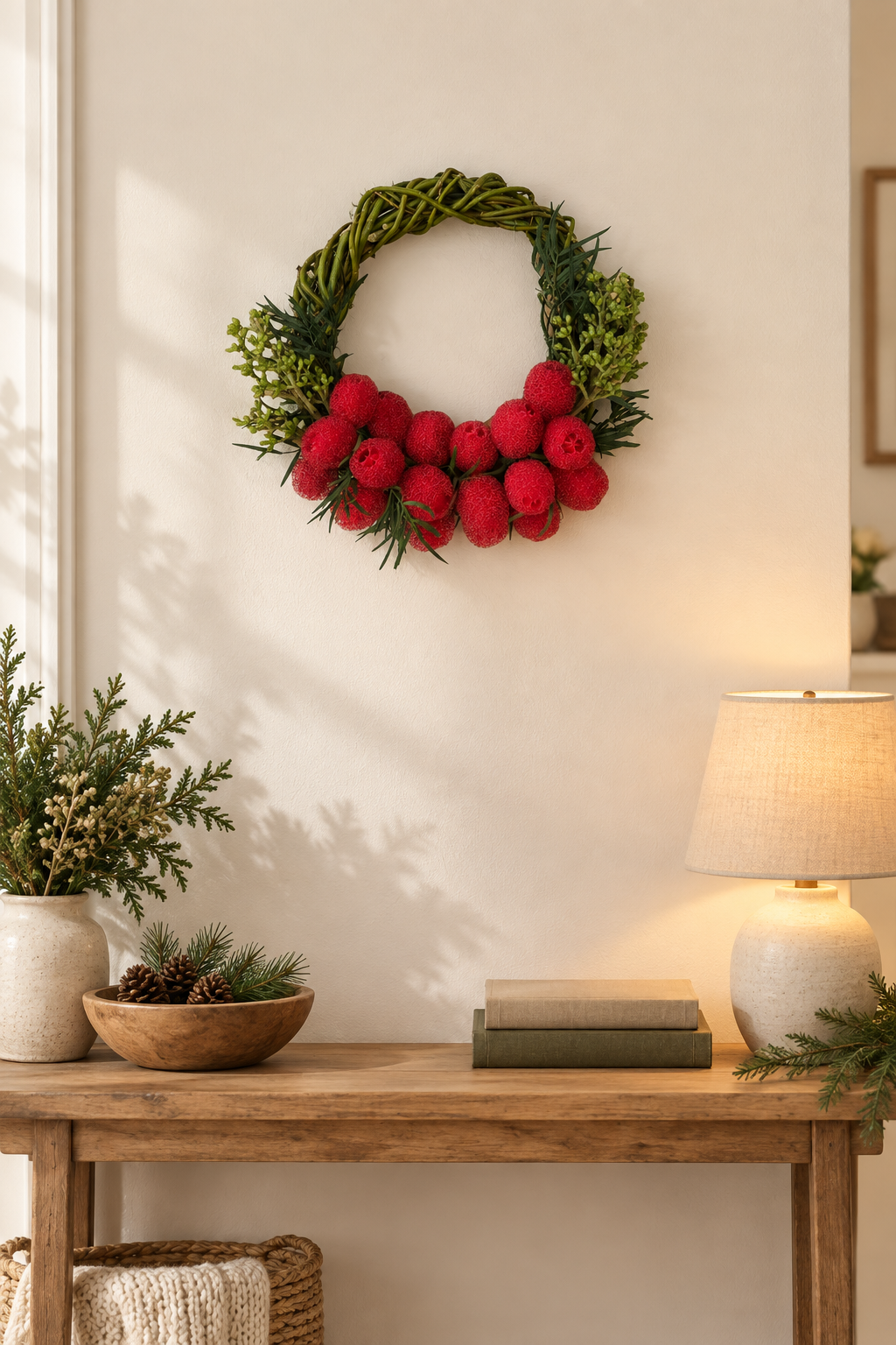 The Cranberry Willow Wreath