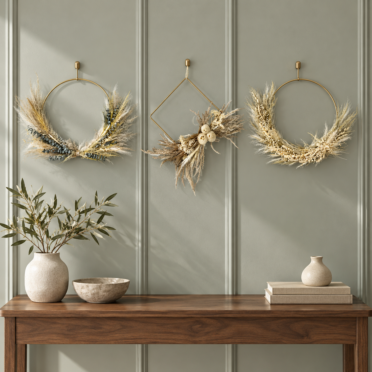 The Gilded Wings Trio Wreath Bundle