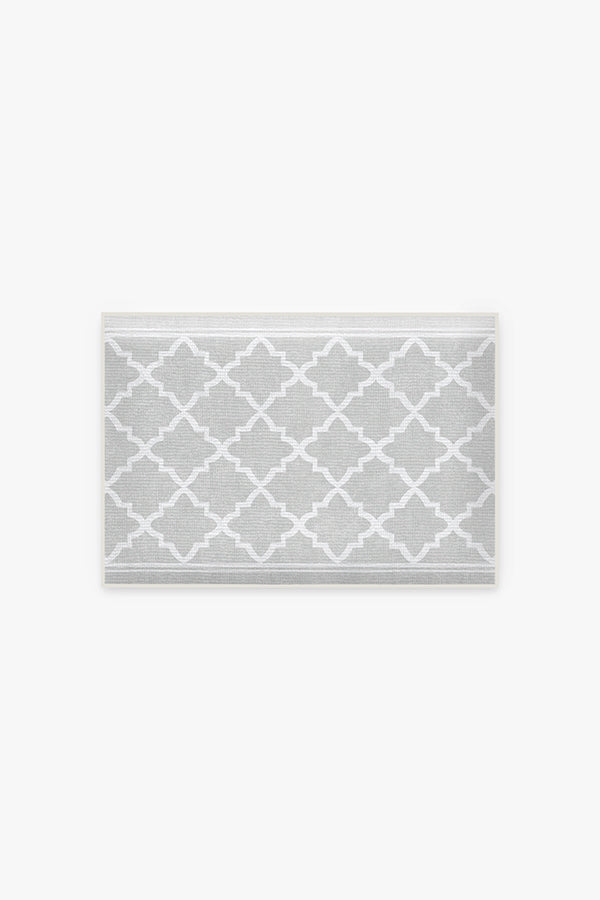 Tria Trellis Light Grey Bath Mat