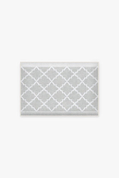 Tria Trellis Light Grey Bath Mat
