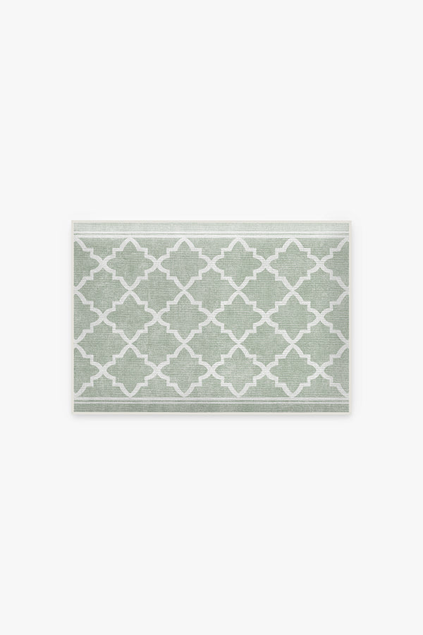 Tria Trellis Sage Green Bath Mat