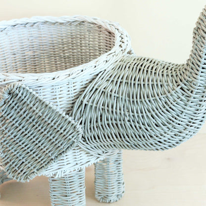 Two-tone Rattan Elephant Basket - Wicker Organizer | LIKHÂ