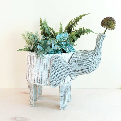 Two-tone Rattan Elephant Basket - Wicker Organizer | LIKHÂ