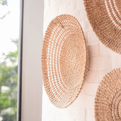 Open Weave Wall Baskets, Medium - Woven Wall Baskets | LIKHÂ