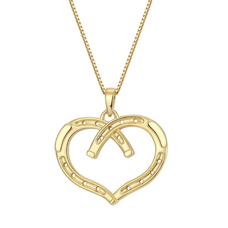 Saints and Saviors* Wild at Heart Horseshoe Necklace in Gold