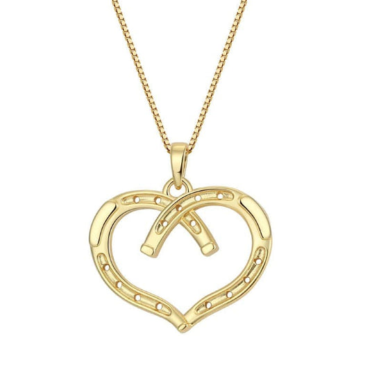 Saints and Saviors* Wild at Heart Horseshoe Necklace in Gold