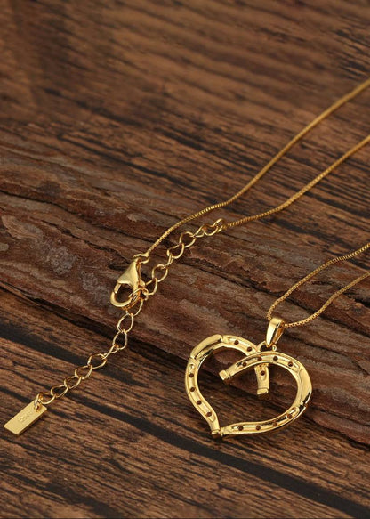 Saints and Saviors* Wild at Heart Horseshoe Necklace in Gold