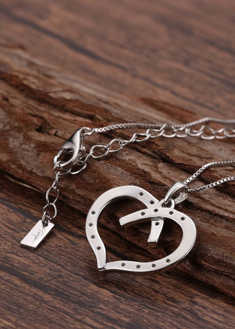 Saints and Saviors* Wild at Heart Equestrian Horseshoe Necklace in Silver