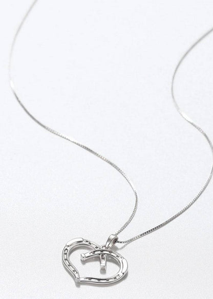 Saints and Saviors* Wild at Heart Equestrian Horseshoe Necklace in Silver