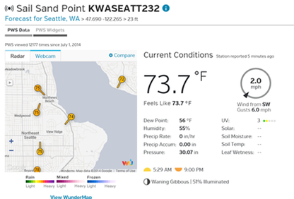 5-in-1 WiFi Professional Weather Station with Weather Underground